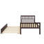 Structure de lit plateforme robuste en bois robuste avec lit gigogne escamotable-622604836