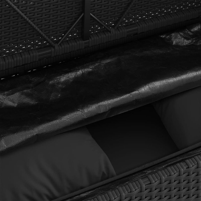  Banc de jardin, Noir / Noir