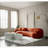 Shaleine 101.4" Curved Sofa, Mid Century Modern Half Moon Living Room Sofa-2056092231