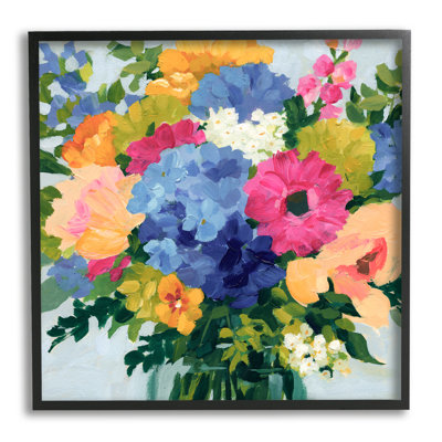 Bouquet moderne bleu et rose par Victoria Barnes