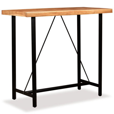 Milton Acacia Rectangular Wood Top Dining Table