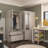 Modern Corner Wardrobe With Glass Doors, Ample Storage, And Gold Hardware - Three-Pack Shipping