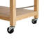 Chariot-bar d'intérieur multifonctionnel en bambou naturel avec roulettes verrouillables, tiroirs et tablettes ouvertes - idéal pour la cuisine, la salle à manger et les réceptions