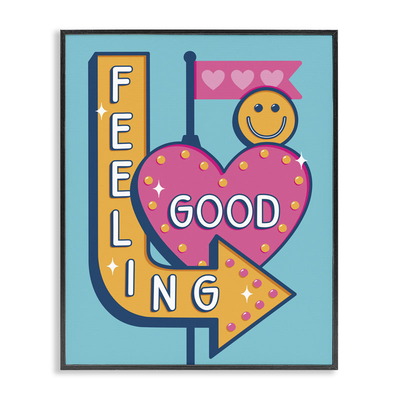 «Feeling Good Retro», art de la giclée par Jalynn Heerdt, Giclée encadrée noir minuit, H 14 po x l 11 po