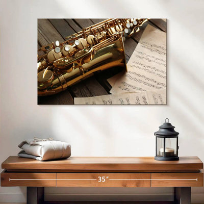 Abarca Saxophone And Music Notes