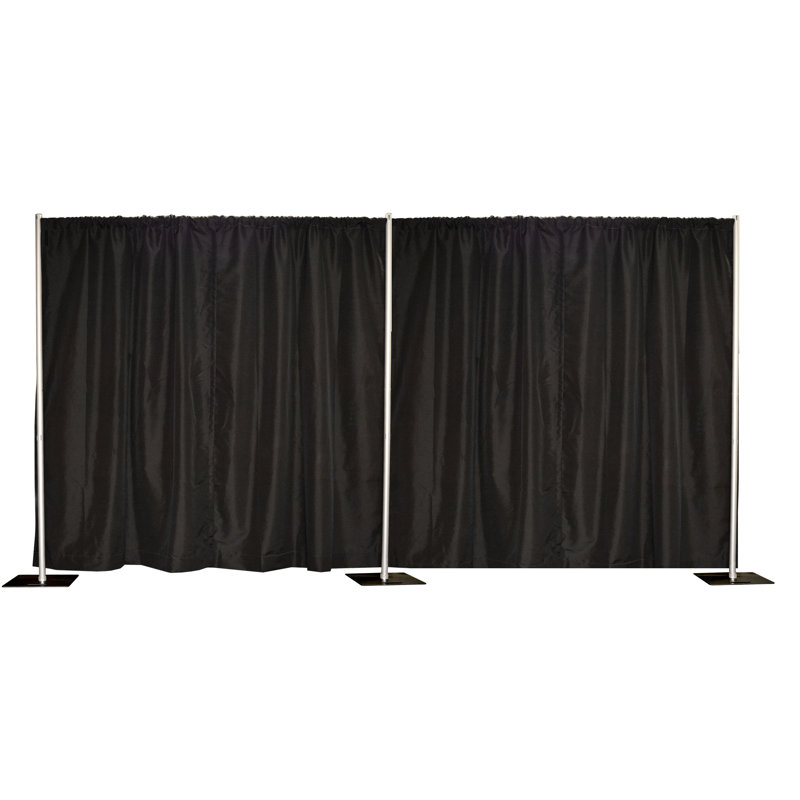 8' X 20' Pipe and Drape Complete Backdrop Kit with Fixed Uprights (Drape & Bags)