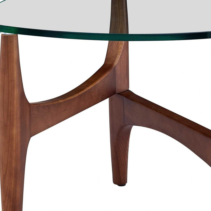 Table de bout en verre trempé transparent 20 po