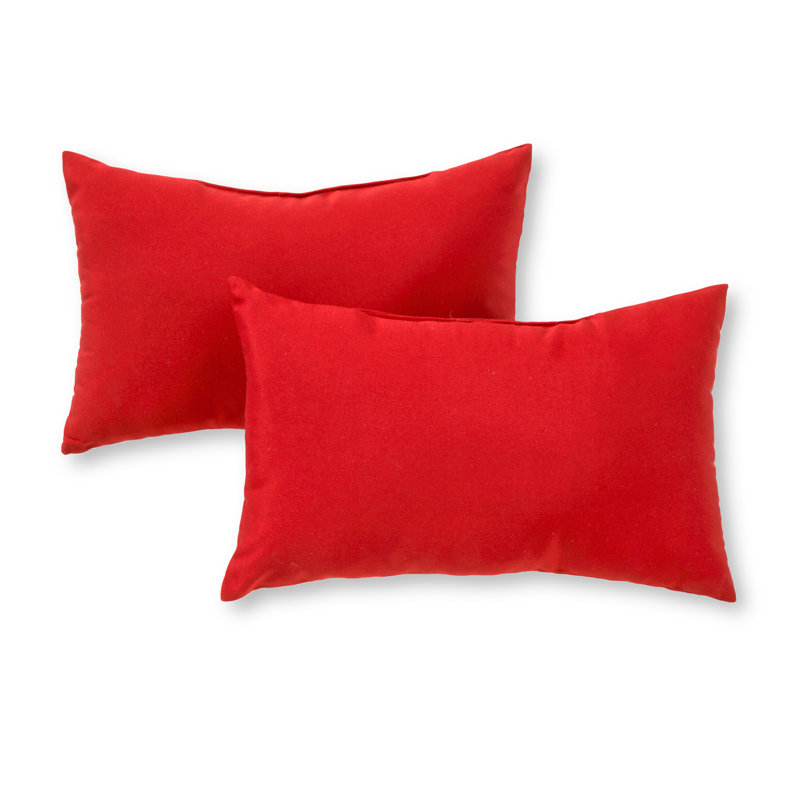 Henrich Indoor/Outdoor Striped Lumbar Pillow, Salsa