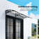 VIVOHOME 77.4'' W x 11'' D Plastic Clear/Black Cover Retractable Door / Window Awning
