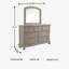 Commode double 7 tiroirs avec miroir Austinburg