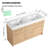 60 inch Free standing Double Bathroom Vanity With Resin Vanity Top