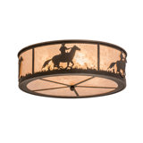 Rustic Lodge 4 - Light Outdoor Flush Mount