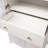 71" Fluted Tall Arched Pantry Cabinet With Glass Doors & Adjustable Shelves, Elegant Display Storage For Kitchen, Living Room, Dining Room, White-1112981736