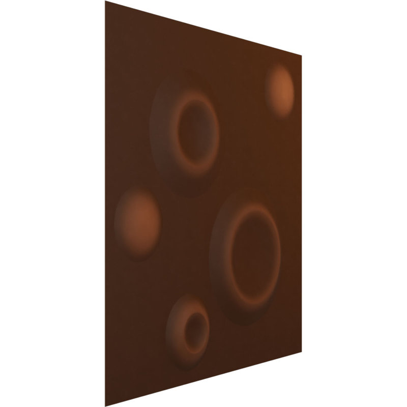 Panneau mural 3D décoratif Cole EnduraWall, H 19,63 po x l 19,63 po x P 0,63 po, Rouille métallique vieillie universelle