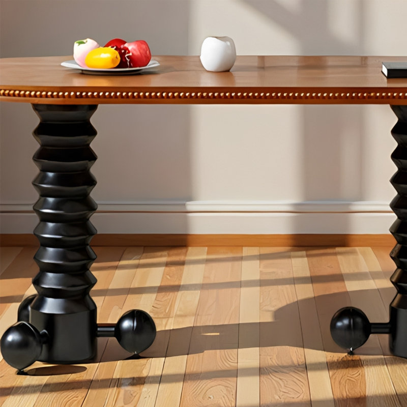 Retro fashion dining table, 29.92"H x 62.99"L x 31.49"W