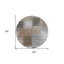 Tapis d'intérieur rond lavable abstrait 8 pi gris