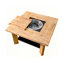 Table basse carrée en bois massif Modern Burlywood