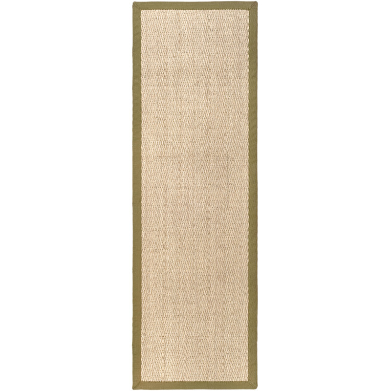 Tapis naturel / olive en lattes de bambou / olive, Rectangle 9 pi x 12 pi