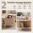 32'' Round Lift-Top Coffee Table with Tambour Sliding Door Storage-2058137055