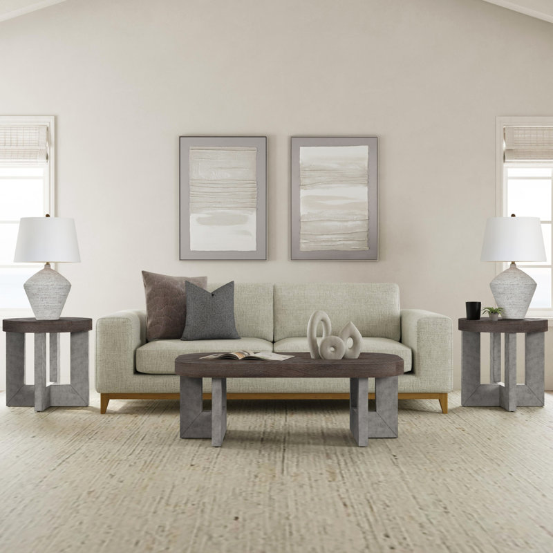 Zole II Serene Abstract Canvas Wall Art with Light Frame, Neutral Tones