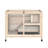 Mcbeth Indoor Rabbit Hutch with Wheels, Bunny Cage with Ramp, Natural Wood-1580708327