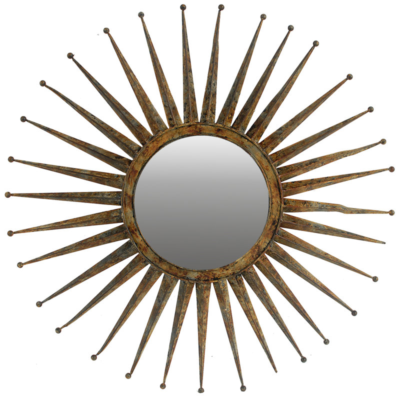 Metal Wall Mirror, 46" H x 46" W