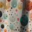 Motif à pois multicolore vibrant I - Rideau abstrait - Rideau occultant en velours - 1 panneau-107550857
