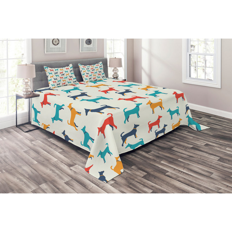 Dog Farmhouse / Country Polyester Coverlet