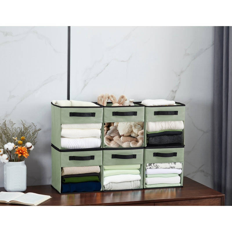 Ensemble de cubes en tissu, 11 po x 10,50 po x 10,50 po, Vert