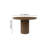 31.5 Inch Round Dining Table for 2, Circle Kitchen Table with Wood Strip Base, Modern Farmhouse Dinner Tables for Kitchen, Living Room-145370859