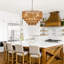 Lustre en rotin tissé à la main avec tambour 6 lumières, style bohème campagnard rétro, chaîne de suspension réglable, compatible avec la base E12, idéal pour la salle à manger, l'îlot de cuisine, la chambre à coucher-402584943