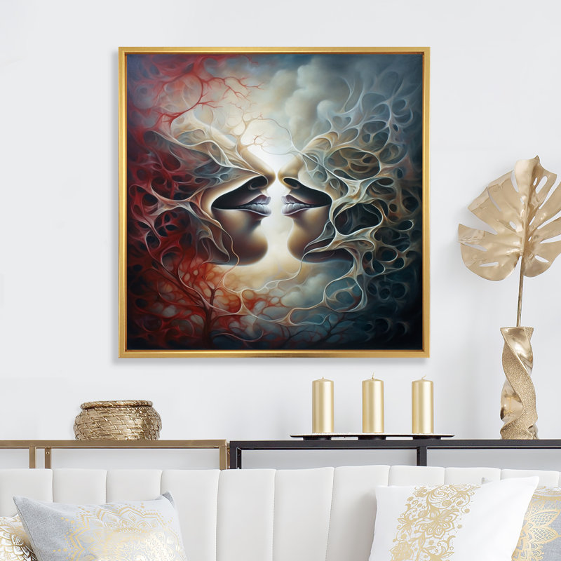 No Speaking " No Speaking ", Gold Floater Framed, 30" W x 30" H