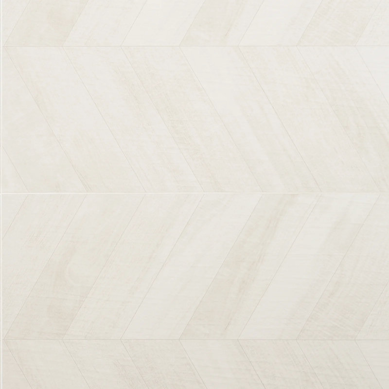 Kenridge Chevron 24X48 Matte Porcelain Tile, White