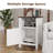 Farmhouse Nightstand Set Of 2, Night Stand With Charging Station And Usb Port, Modern Nightstand With Storage Shelf, Rustic Side Table With Open Space, Side Table For Bedroom, White-1133814782