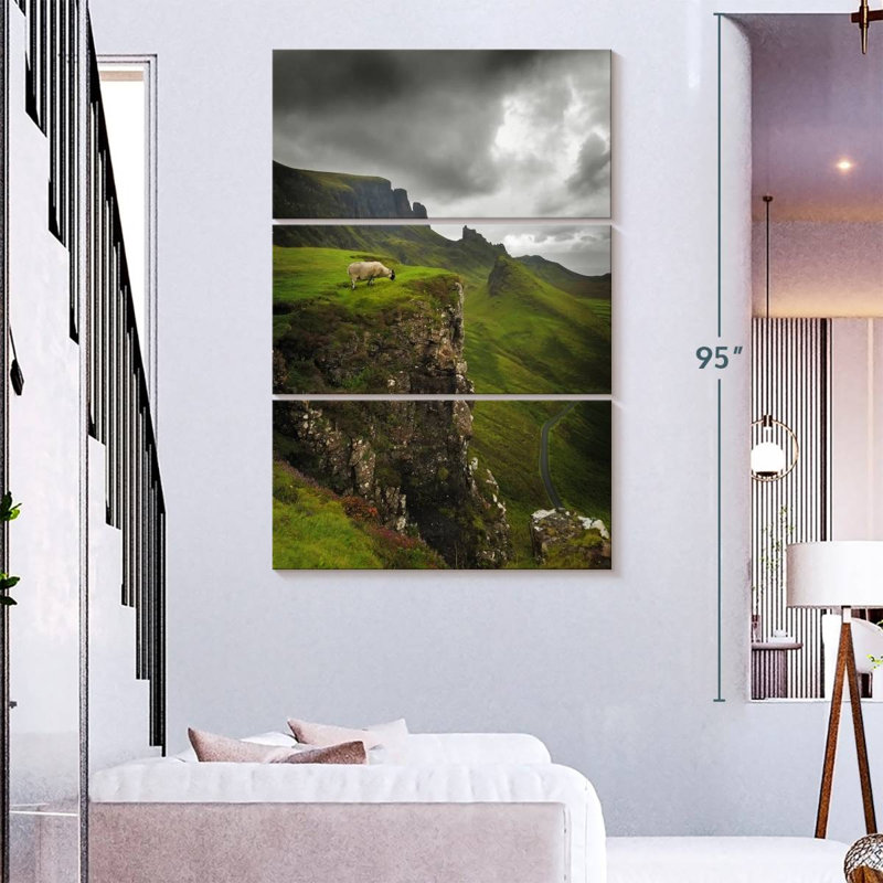 Falaises vertes d'Alvord, île de Skye, H 74 po x l 48 po