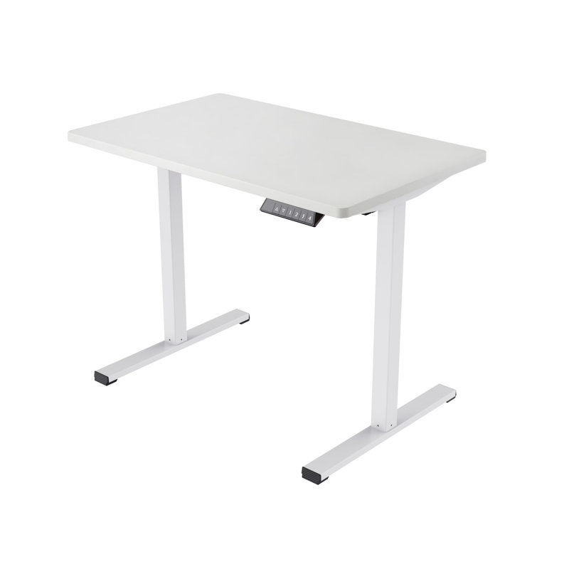 Bureau de travail électrique debout à hauteur réglable, H 28,7 po x l 31,5 po x P 19,7 po, Blanc / blanc