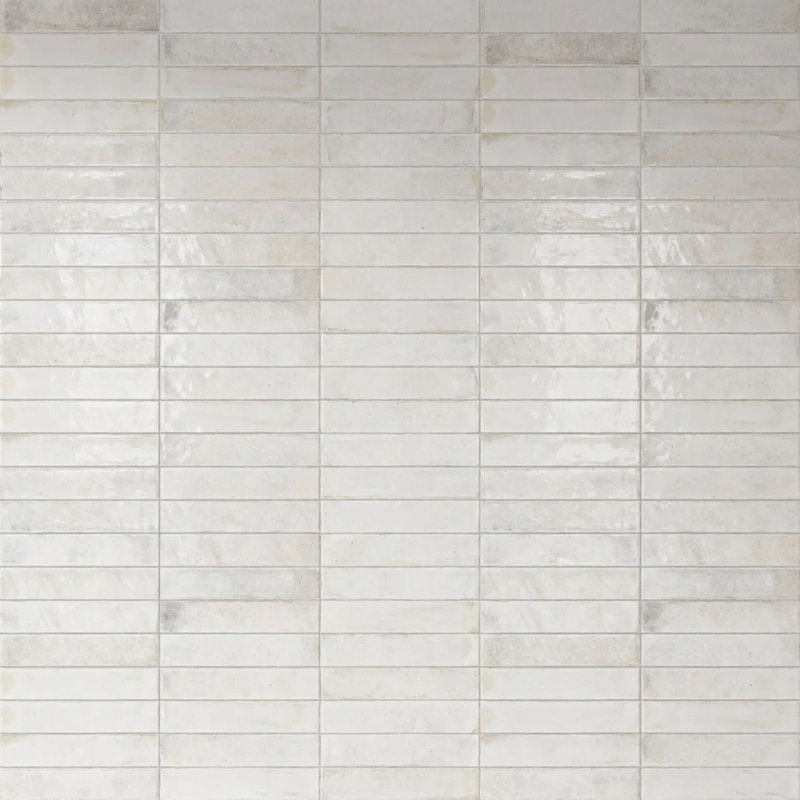 Carrelage mural en porcelaine Calypso White, Blanc