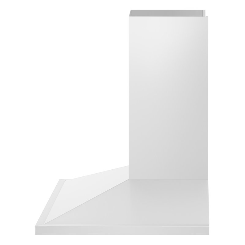 36" 600 CFM Ducted Wall Mount Range Hood with Nightlight, Wi-Fi, Remote Control Included, Essence White, 36"