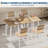 3 Piece Dining Table Set for 2 with Farmhouse Kitchen Table and Upholstered Chair