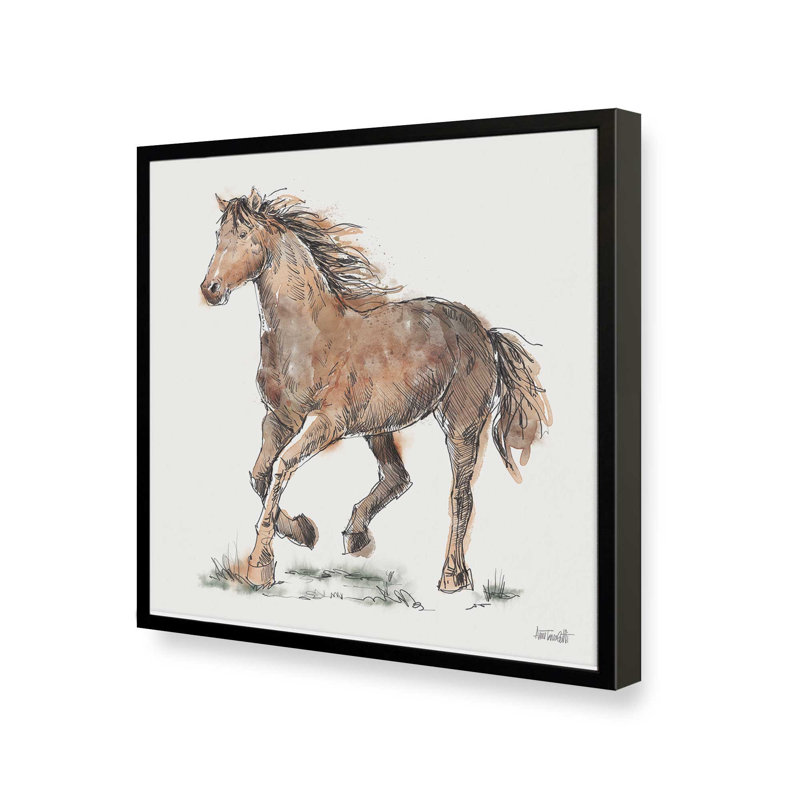 Trot by Anne Tavoletti Art Print, Black, 12" H x 12" W