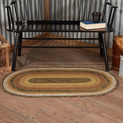 Tapis naturel / campagnard noir, crème et caramel Kettle Grove