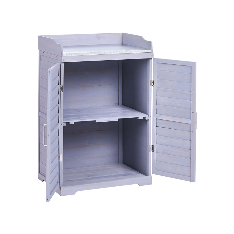 Fir Potting Bench, Grey
