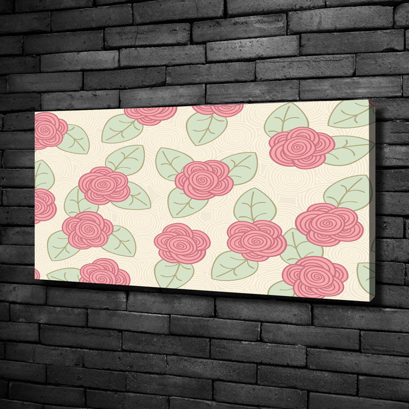 Roses - No Frame Print on Glass, Canvas, 50cm H x 100cm W x 2cm D