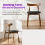 Ensemble de 2 chaises de salle à manger en bois massif avec coussins en polyuréthane, dossier ergonomique, usage domestique-1046805496