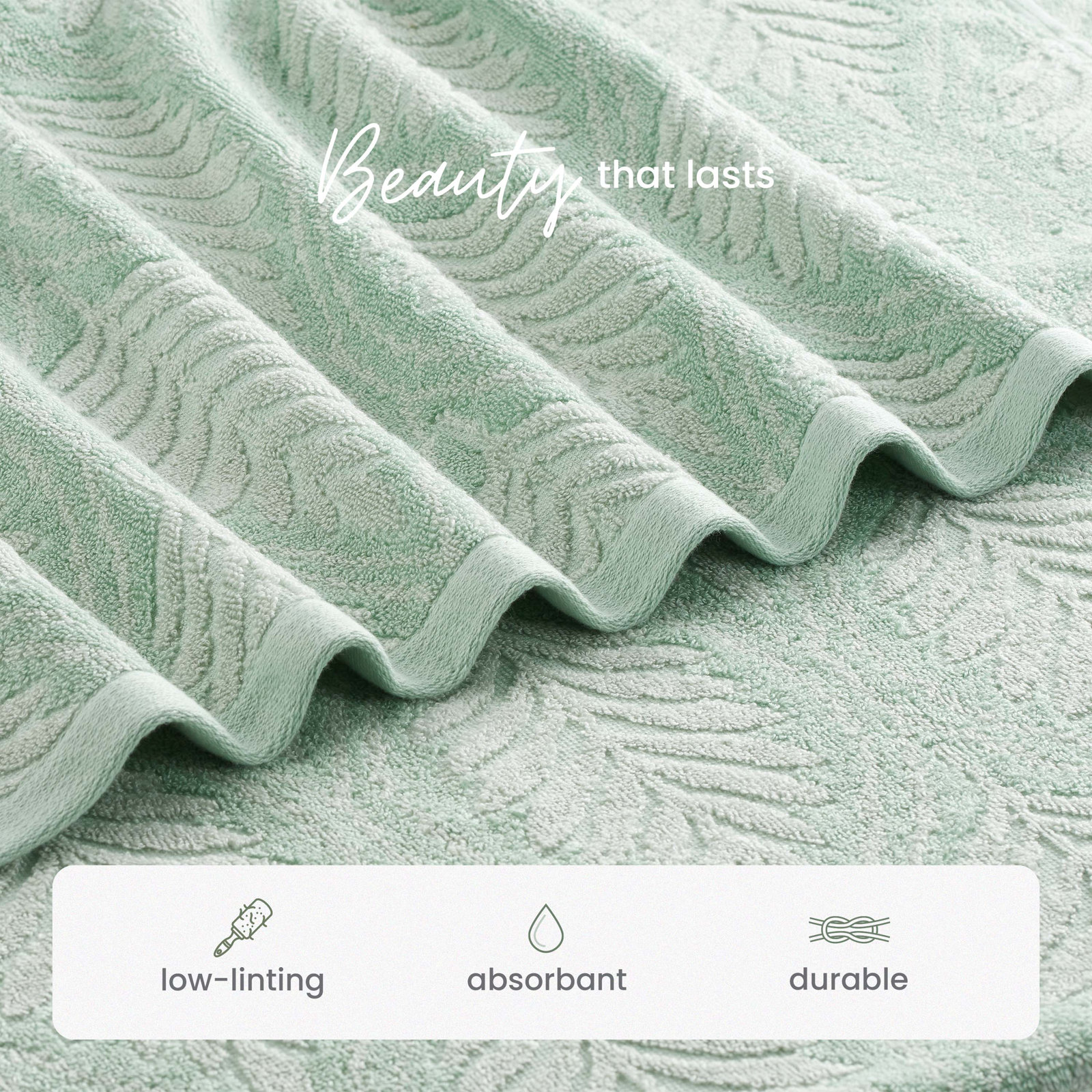 Branden Bath Towel, Fern Ogee Sage
