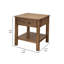 Table de bout en bois massif avec rangement Generoso-189498556