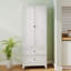 Armoire de cuisine en métal blanc H 72 po Mak Peace
