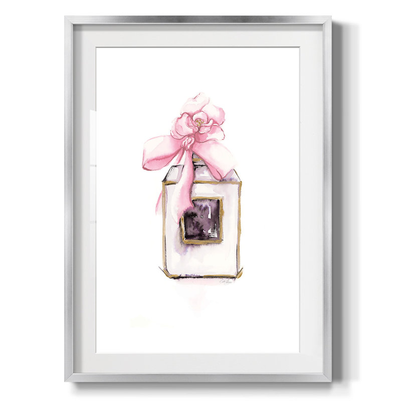 Eau de toilette - Imprimé encadré, H 28,5 po x l 20,5 po, Argent argent