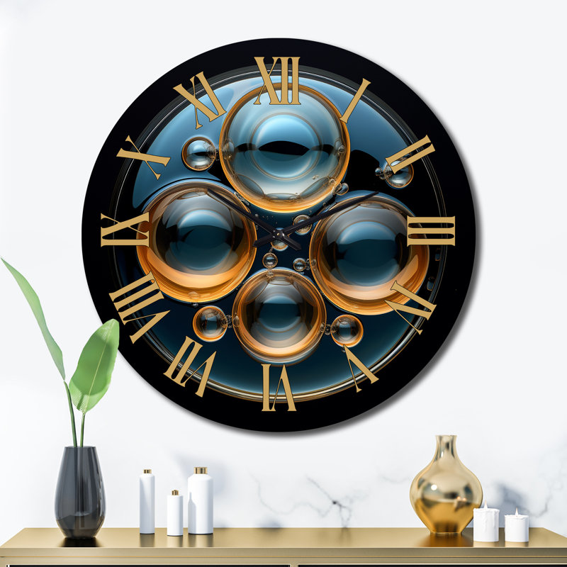 Horloge murale en métal, Très grand