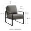 Chaise longue Tosheba en similicuir noir avec structure noir mat-905995414